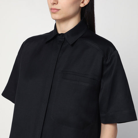 LouLou De Saison Black shirt in viscose and linen