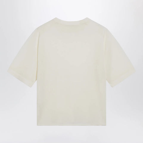 LouLou De Saison Ivory Nala Fluid Cashmere Top
