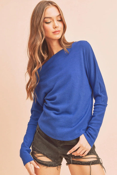 Lula Thermal Top-Tank Tops-AEMI + CO-S-Cobalt-Urbanheer