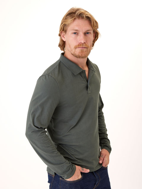 Luxe Jersey Long Sleeve Polo
