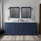 Luxury Marble Top Bathroom Vanity with Faucet – Navy Blue