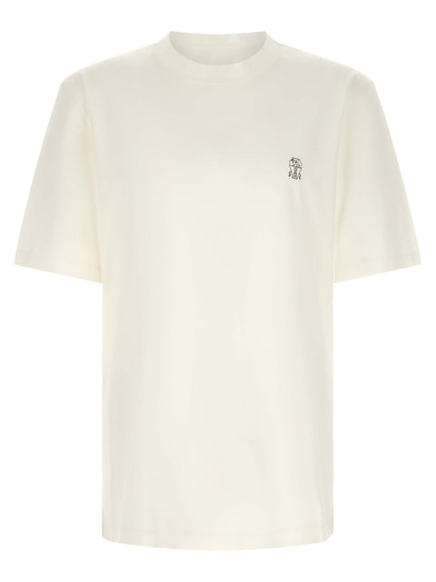 Brunello Cucinelli Logo Embroidery T-shirt