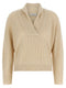 Brunello Cucinelli Shawl Neck Ribbed Sweater