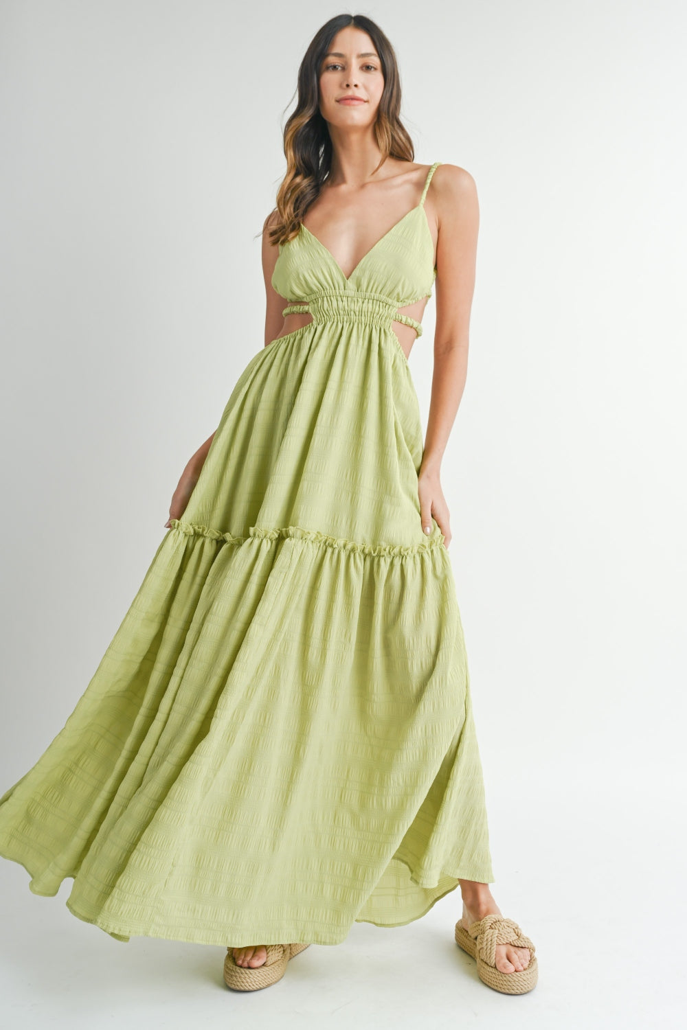 Mable Cutout Waist Backless Maxi Dress from UHX exclusive at Urbanheer Mable Cutout Waist Backless Maxi Dress from UHX exclusive at Urbanheer
