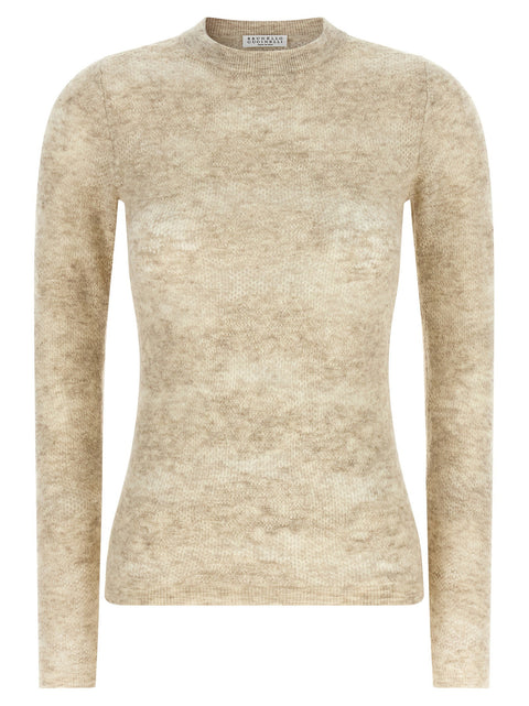 Brunello Cucinelli Flower Lace Sweater