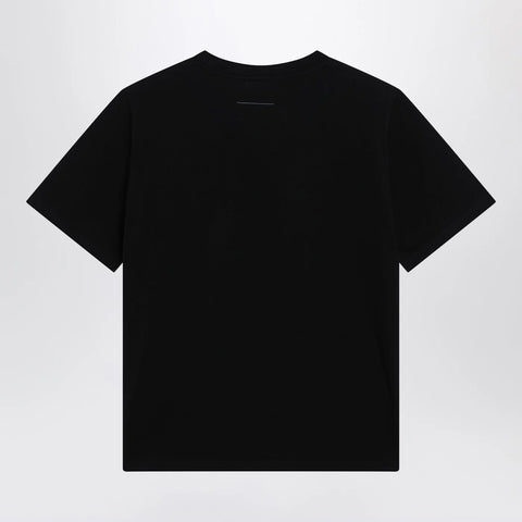 MM6 Maison Margiela Black T-shirt with logo print
