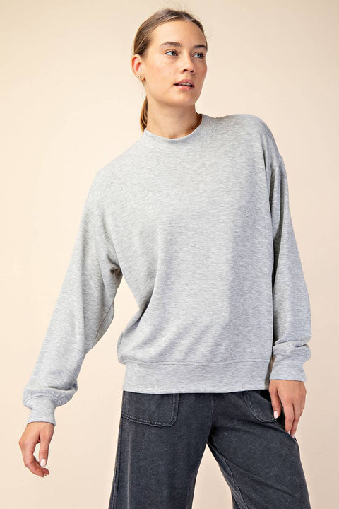 MODAL SCUBA MOCK NECK PULLOVER H Grey