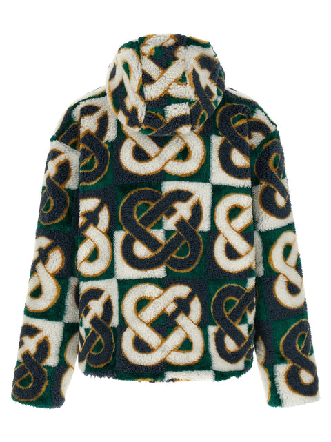 Casablanca Monogram Intarsia Fleece Jacket
