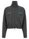 Brunello Cucinelli Shiny Zipper Pull Wool Cardigan