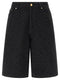 Casablanca Laser Monogram Denim Bermuda Shorts
