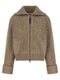 Brunello Cucinelli Shiny Zipper Pull Cardigan