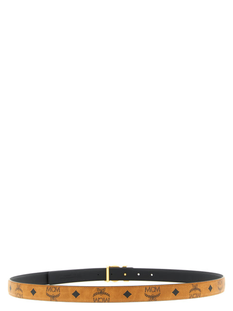 Mcm Logo Buckle Belt.