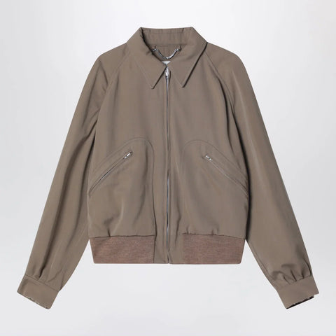 Maison Margiela Beige virgin wool zip-up jacket
