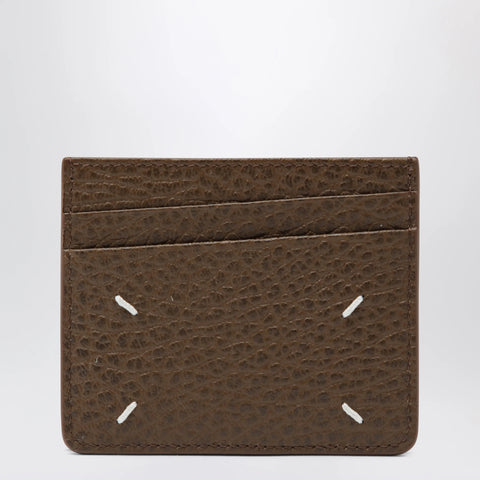 Maison Margiela Brown Four Stitches calfskin card holder