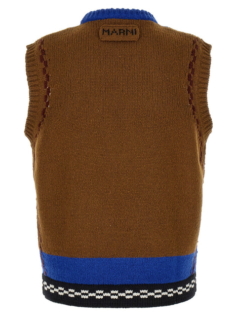 Marni M-shaped Intarsia Vest