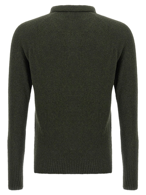 Ma'ry'ya Bouclé Cotton Polo Shirt
