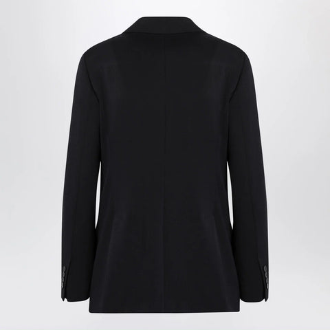Max Mara Blue double-breasted wool jacket