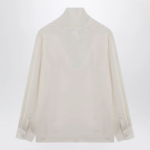 Max Mara Ivory silk charmeuse blouse