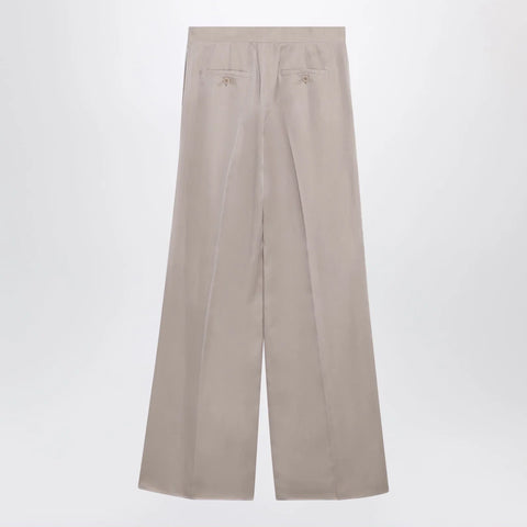 Max Mara Long silk trousers in pink