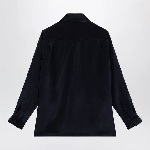 Max Mara Navy blue silk shirt
