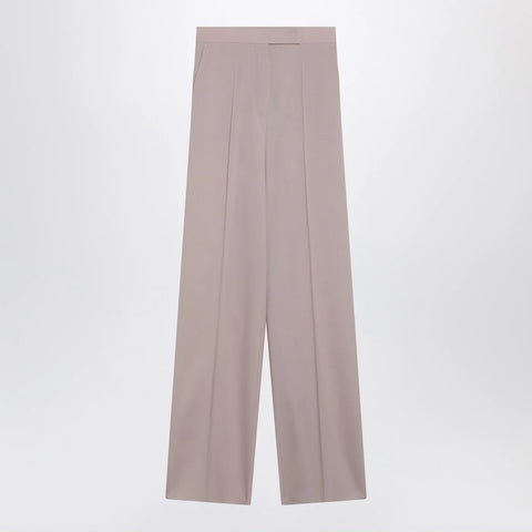 Max Mara Rose-beige wide-leg trousers