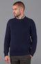 Mens 100% British Wool Heavyweight Ribbed Jumper Navy-Jumper-Paul James Knitwear-S-Navy-Urbanheer