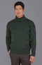 Mens British Wool Submariner Roll Neck Jumper Loden Green-Jumper-Paul James Knitwear-L-Loden Green-Urbanheer