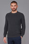 Mens Cotton Fisherman Rib Knit Jumper Anthracite-Jumper-Paul James Knitwear-S-Urbanheer
