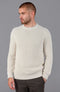 Mens Cotton Fisherman Rib Knit Jumper Ecru-Jumper-Paul James Knitwear-XS-Urbanheer