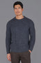 Mens Fisherman's British Wool Cable Jumper Charcoal-Jumper-Paul James Knitwear-S-Charcoal-Urbanheer