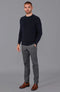 Mens Lightweight Cotton Fisherman Rib Jumper Navy-Jumper-Paul James Knitwear-L-Navy-Urbanheer