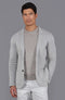 Mens Lightweight Mercerised Cotton Knitted Blazer Light Taupe-Blazer-Paul James Knitwear-S-Regular-Light Taupe-Urbanheer