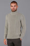 Mens Midweight Cotton Roll Neck Cable Jumper Fawn-Jumper-Paul James Knitwear-S-Fawn-Urbanheer