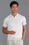 Mens Ultra Fine Cotton Buttonless Polo Shirt White-Polo Shirt-Paul James Knitwear-L-White-Urbanheer