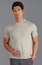 Mens Ultra Fine Cotton Knitted T-Shirt Fawn-T-Shirt-Paul James Knitwear-S-Fawn-Urbanheer