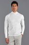 Mens Ultra Fine Cotton Mock Turtle Neck Jumper White-Jumper-Paul James Knitwear-S-Urbanheer