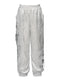 Metallic Cargo Pocket Jogger Pants-Pants-Hannah Banana-5-SILVER-Urbanheer