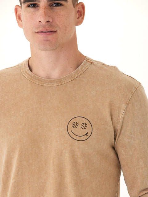 Mineral Wash Graphic Long Sleeve Tee
