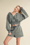 Mineral Wash Zip-Up Hoodie Sage-Hoodie-Kimberly C-S-Urbanheer