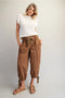 Mineral Washed Tied Cuffed Jogger Pants