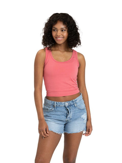 Mirabel Luxe Jersey Fitted Crop Tank