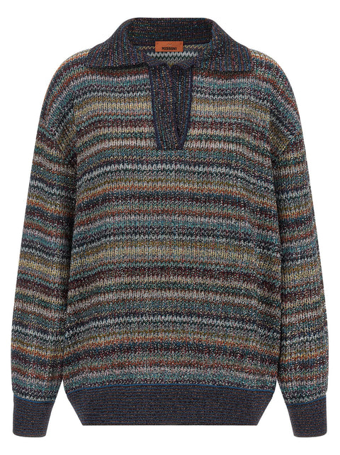 Missoni Lamé Yarn Polo Shirt