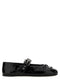 Miu Miu Buckle And Bow Ballet Flats