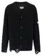 Mm6 Maison Margiela Distressed Wool Cardigan