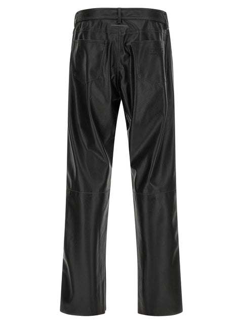Mm6 Maison Margiela Leather-effect Pants
