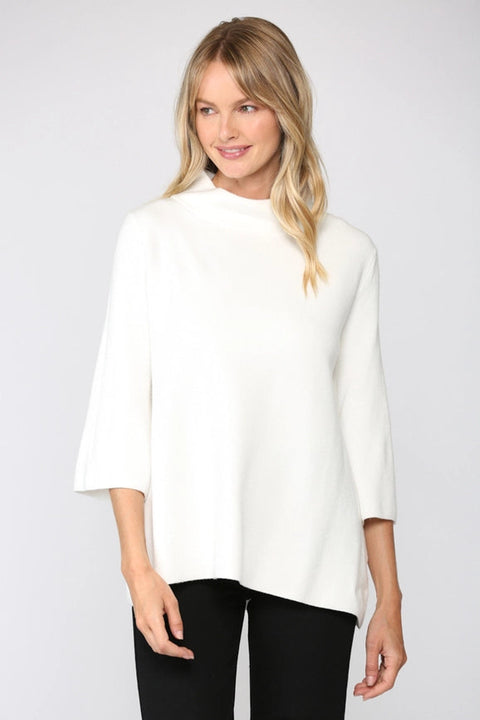 Mock Neck Pull Over Sweater/Bell Sleeve CREAM-Sweater-FATE-S-CREAM-Urbanheer