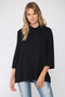 Mock Neck Pull Over Sweater/Bell Sleeve NAVY-Sweater-FATE-S-NAVY-Urbanheer