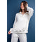Modal Poly Span Quarter Zip Funnel Neck Pullover Cream-Pullover-Rae Mode-S-Urbanheer
