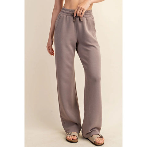 Modal Poly Span Scuba Straight Pant Mocha-Pant-Rae Mode-S-Urbanheer