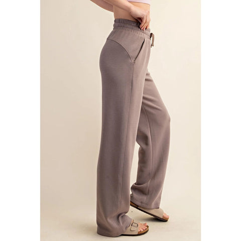 Modal Poly Span Scuba Straight Pant Mocha-Pant-Rae Mode-S-Urbanheer